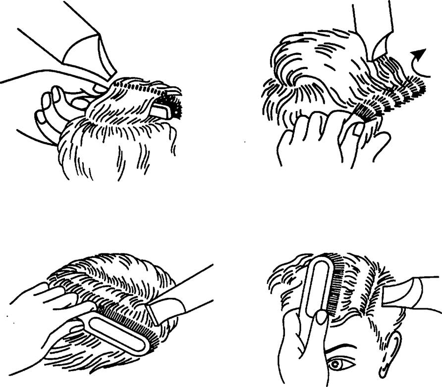 Укладка волос с применением фена